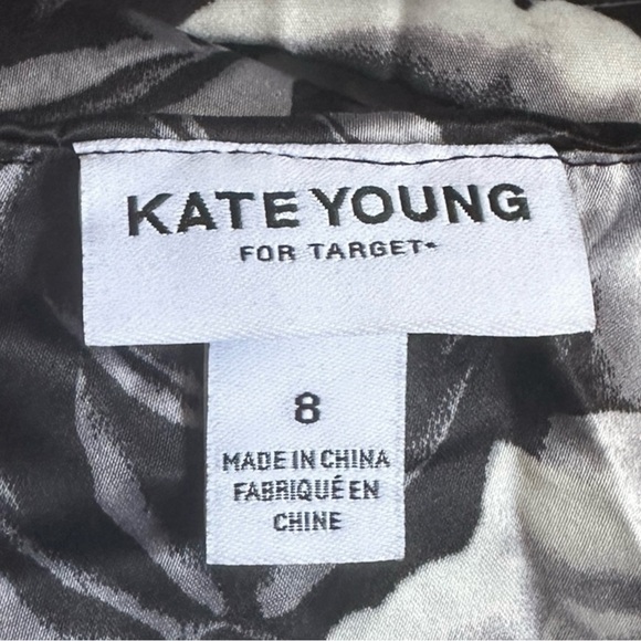 Kate Young Target Cocktail Dress 8 NWT Black Rose Floral Sheath Wedding Ruffle - Picture 8 of 10